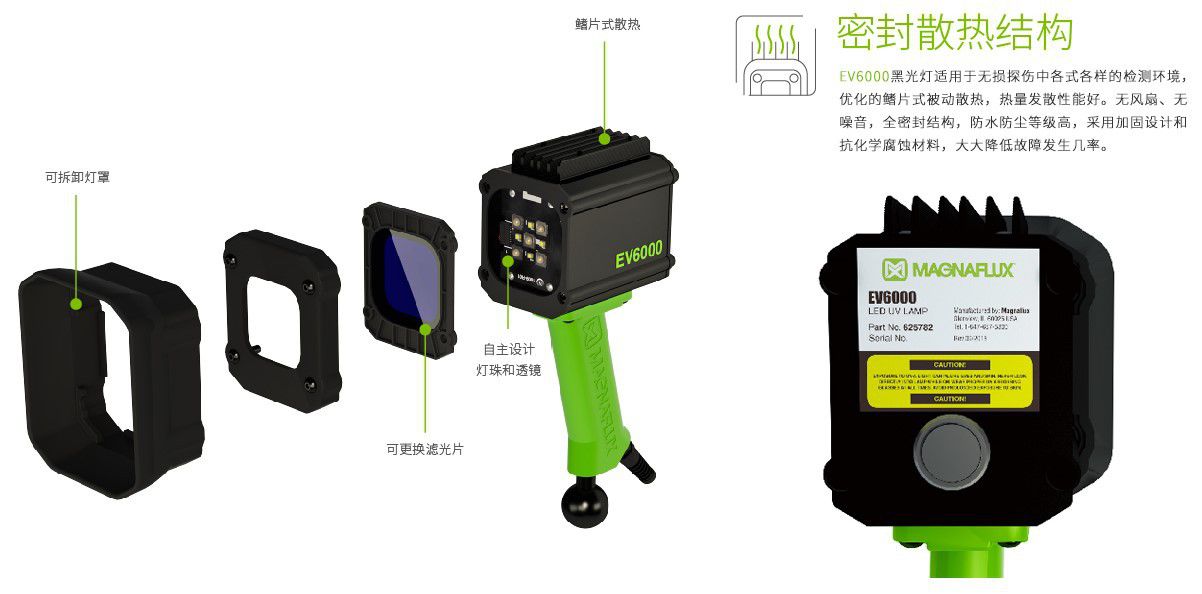 美國磁通EV6000黑光燈結構圖 美國磁通EV6000黑光燈結構圖